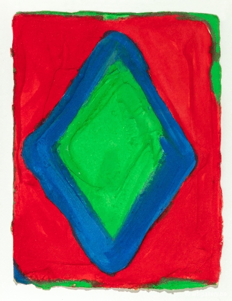 BOGART Bram - Blue rhomb on red
