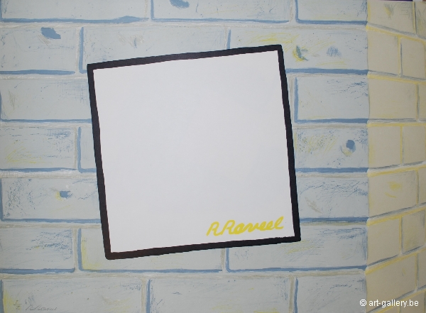 RAVEEL Roger - Color lithography - white Square