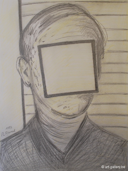 RAVEEL Roger - Zelfportret met vierkant