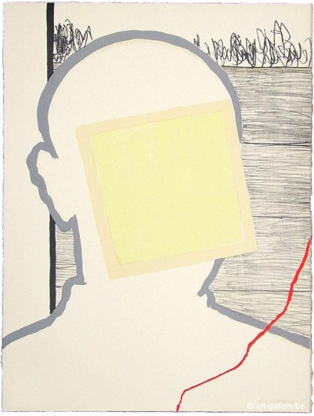RAVEEL Roger - Zelfportret met vierkant
