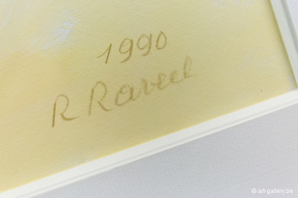 RAVEEL Roger - Schutting , vierkant en groene vlek